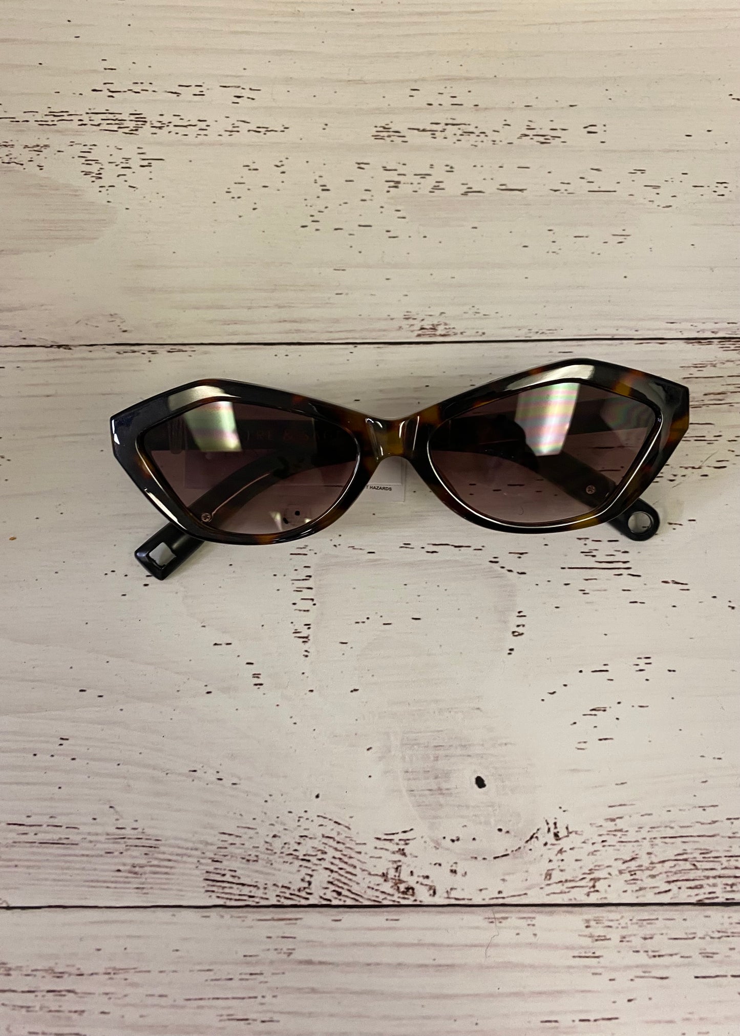 Simone Angular Sunglasses Tortoise Shell