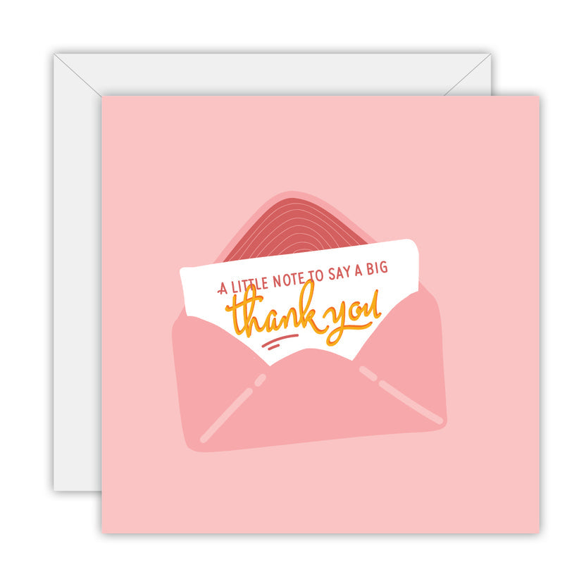 A little Note to Say a big thank you card