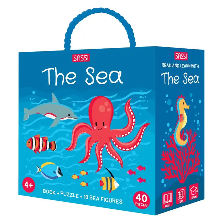 3D Puzzle & Book Set-The sea