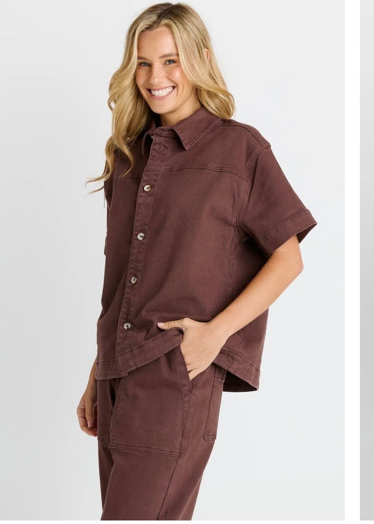 Quinn Chocolate Shirt