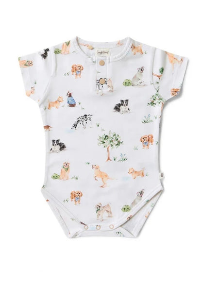 Dog Park Short Sleeve Organic Bodysuit