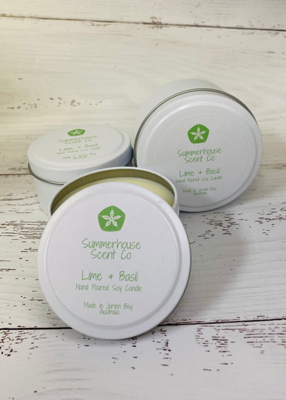 Lime & Basil Soy Candle Tin