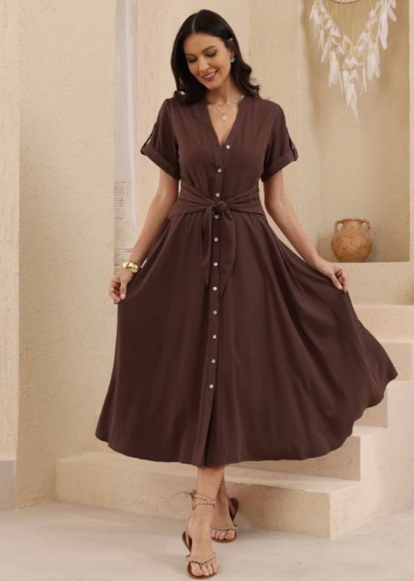 Cassie Dress Chocolate