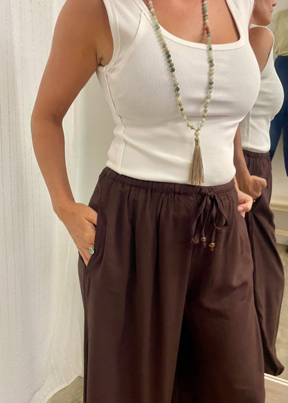 Tayla Ballon Pants Chocolate