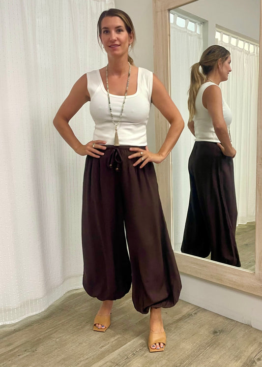 Tayla Ballon Pants Chocolate