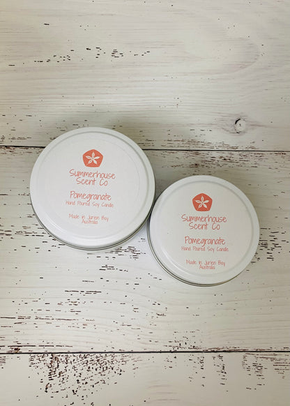 Pomegranate Soy Candle Tin