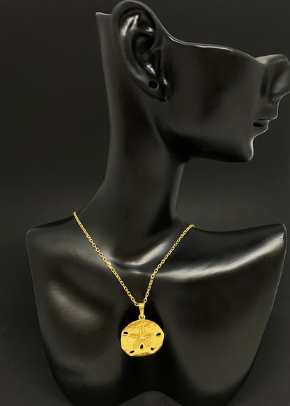 Kailani Gold Sand Dollar Necklace