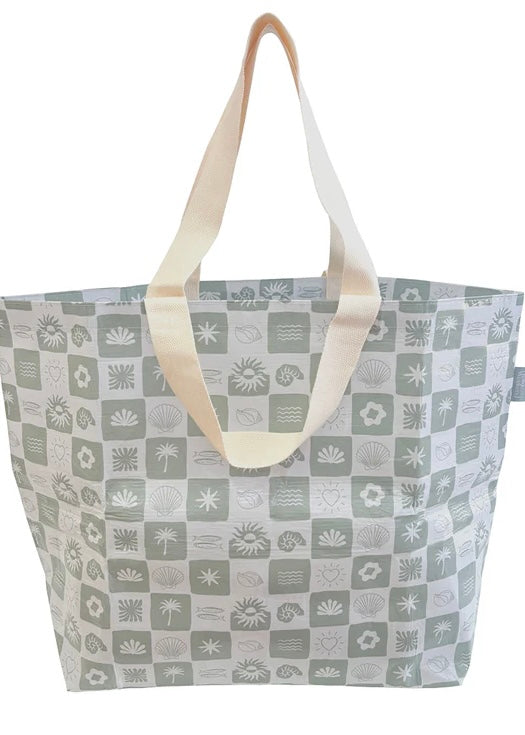 Weekender Bag Sage Checkerboard