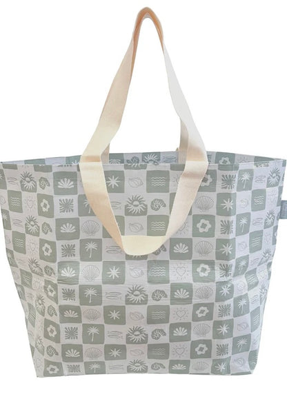 Weekender Bag Sage Checkerboard