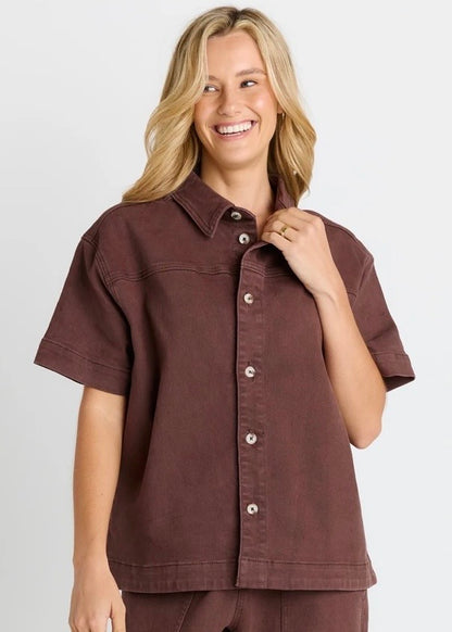 Quinn Chocolate Shirt