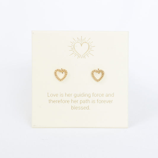 Dotted Heart Earrings