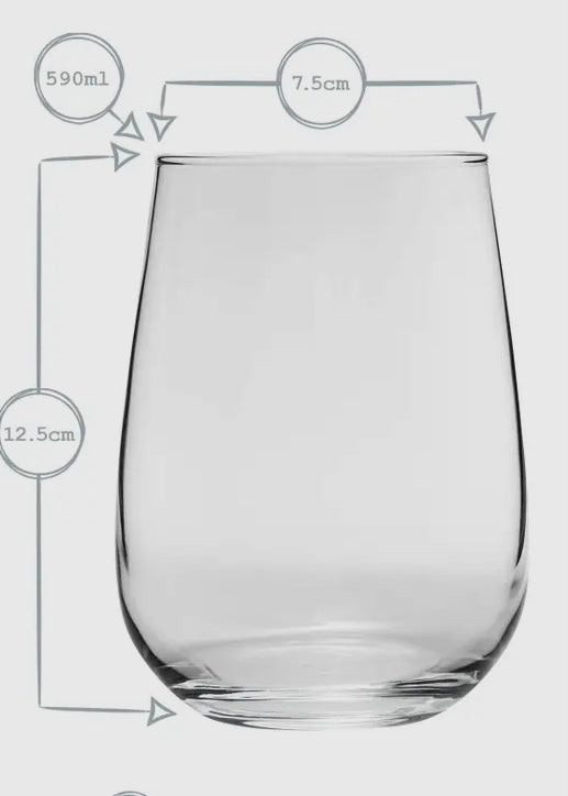 LAV Stemless Red Wine Glasses