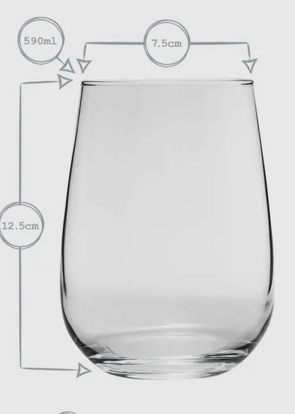 LAV Stemless Red Wine Glasses