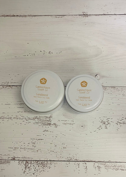 Sandalwood Soy Candle Tin
