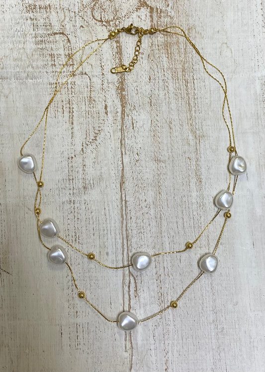 Darla Layered Pearl Necklace