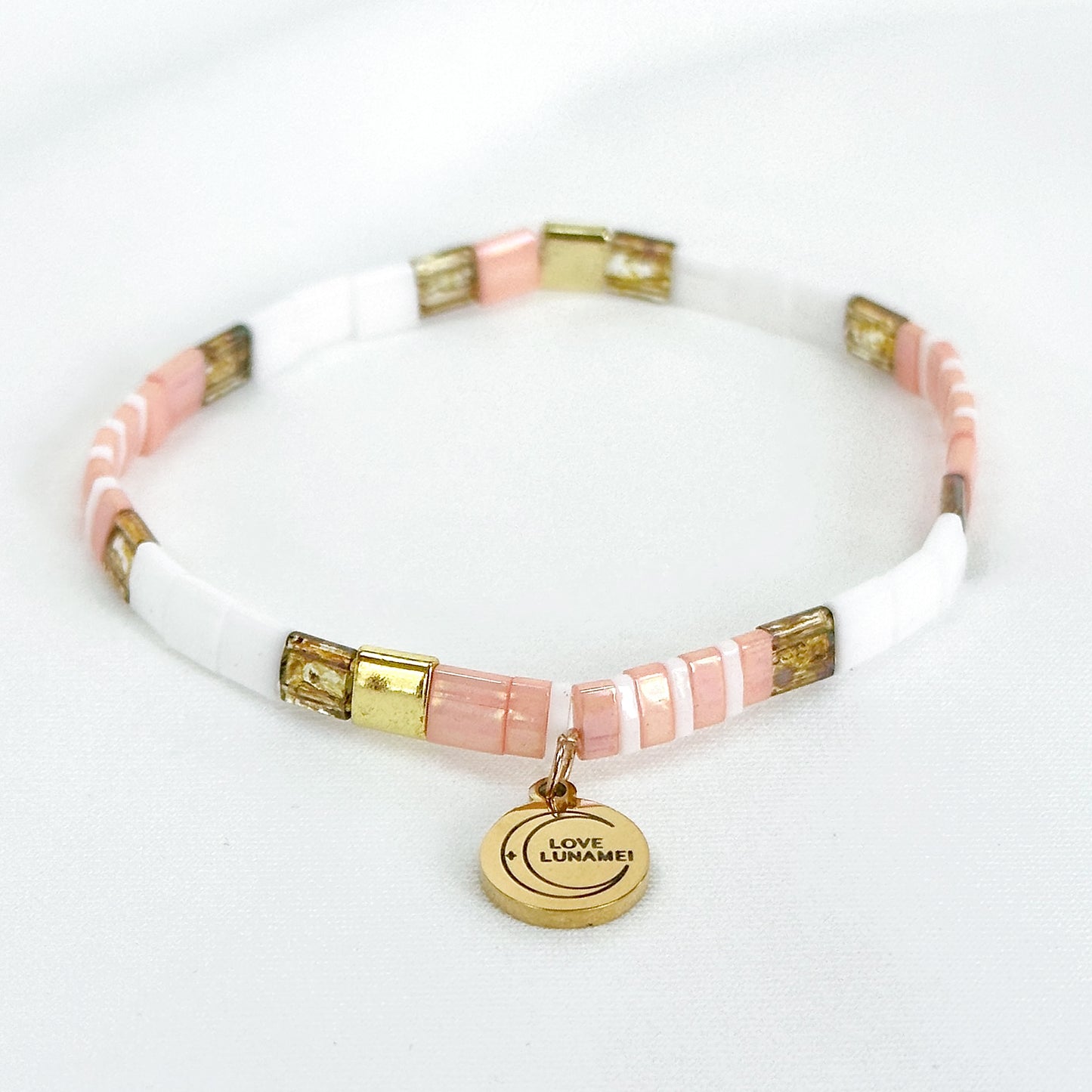 Love Bracelet Pink, White and Natural