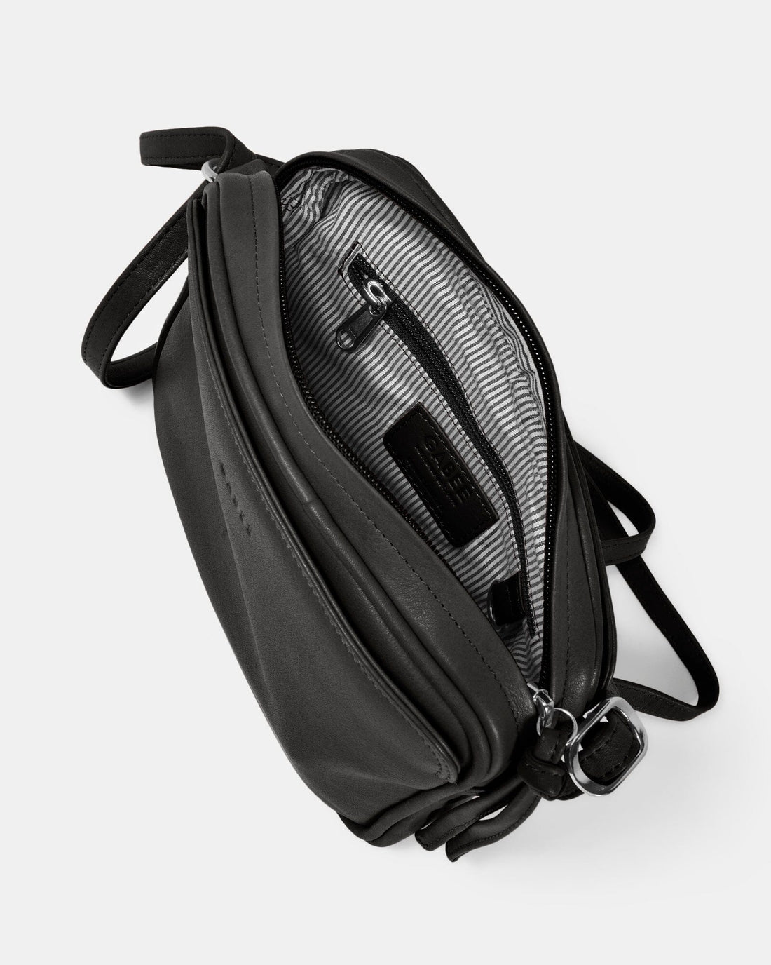 Darcy Leather Crossbody Bag Black