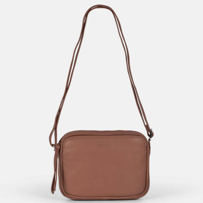 Darcy Leather Crossbody Bag Taupe