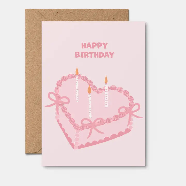 Pink Vintage Cake Card