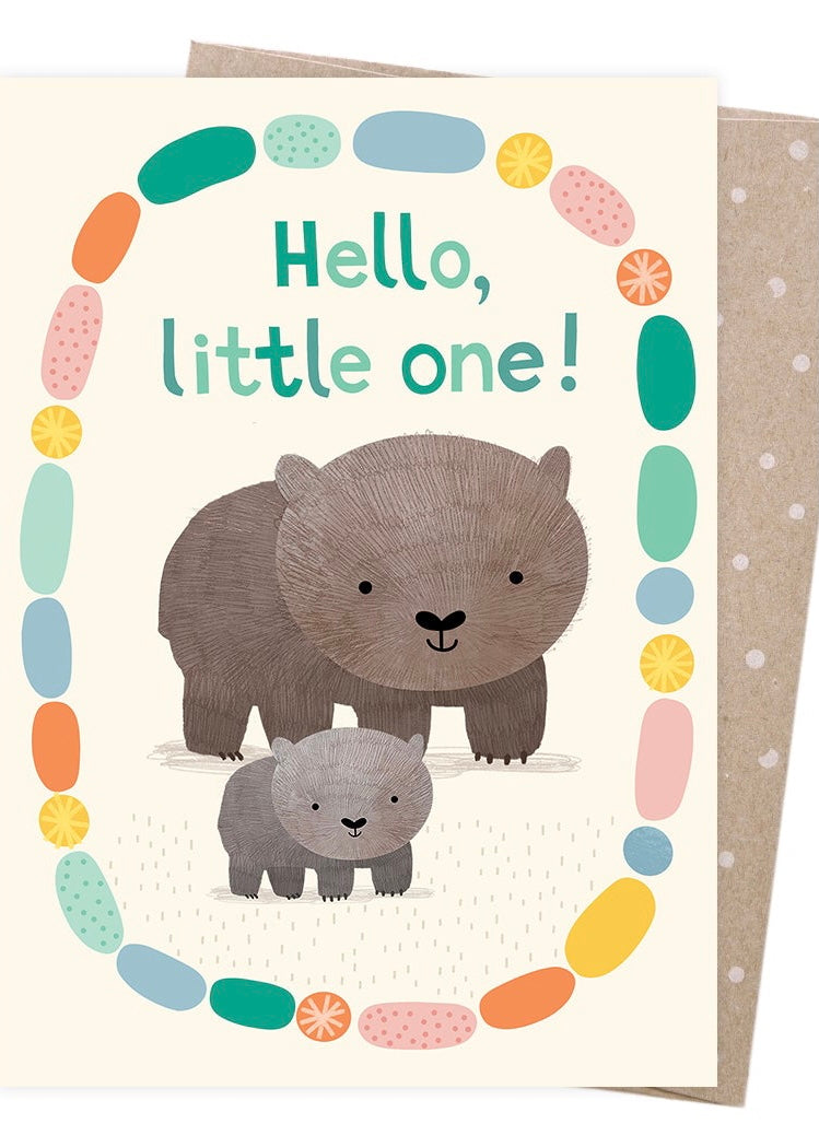 Welcome Baby Wombat Greeting Card
