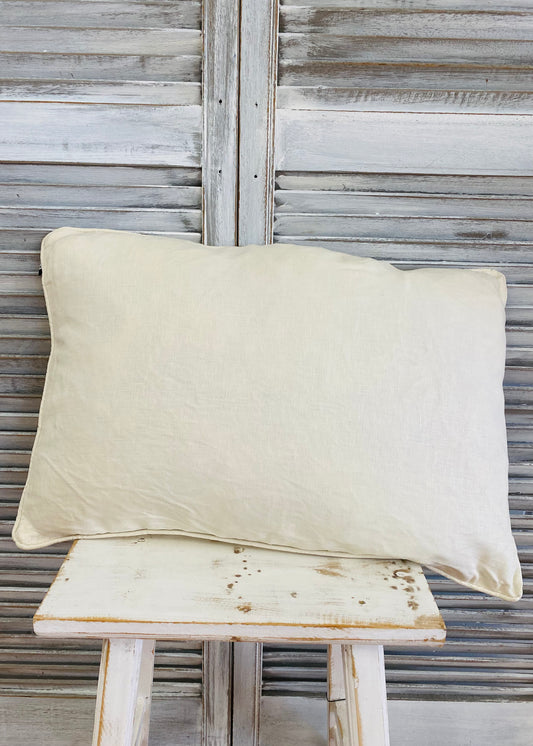 Cream Linen Cushion